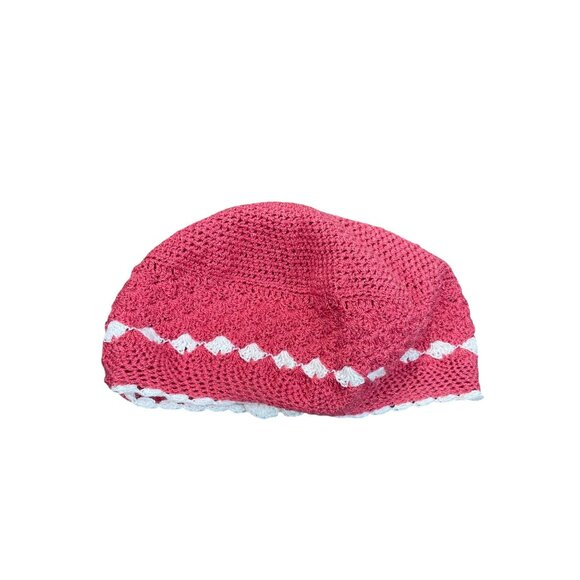 Handmade Floral Detailed Coral Beige Crochet Womens Beanie Hat Cap SKU 9575 - Picture 8 of 11